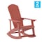 Flash Furniture White Poly Resin Adirondack Rocking Chairs, 2PK JJ-C14705-RED-2-GG - alternate 7